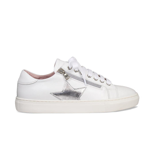 Starlight: White Leather & Silver Shoes Sole Bliss