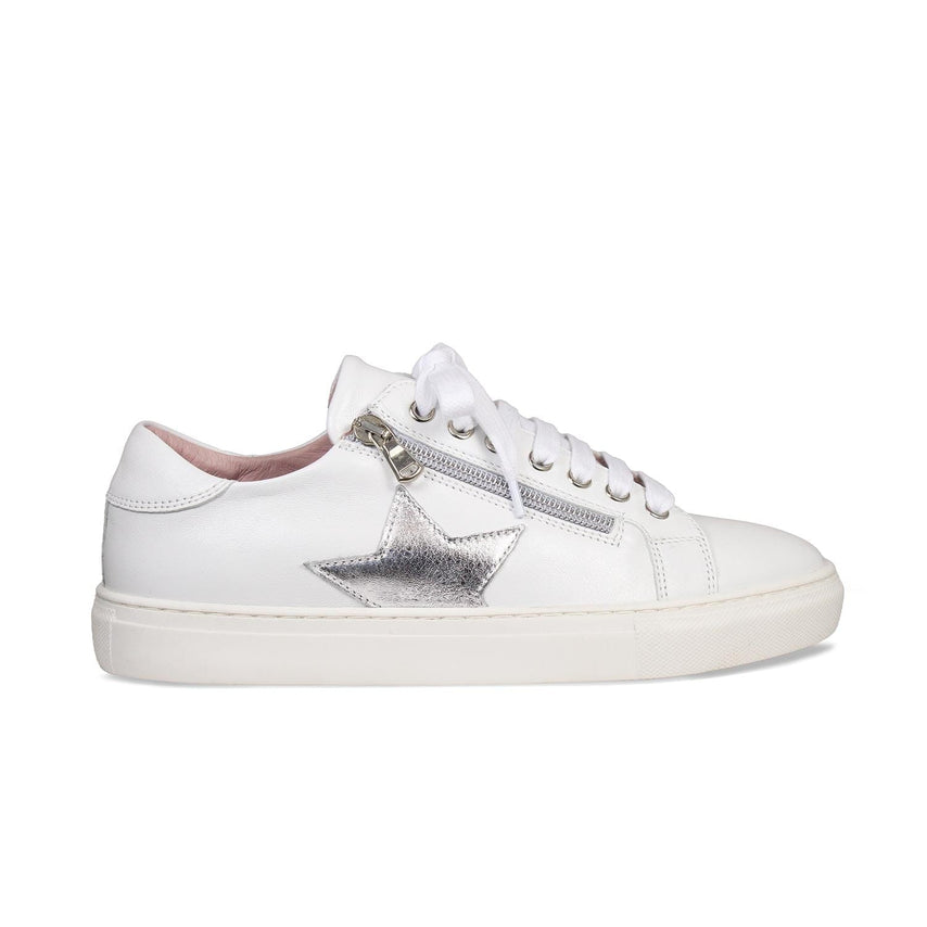 Starlight: White Leather & Silver Shoes Sole Bliss