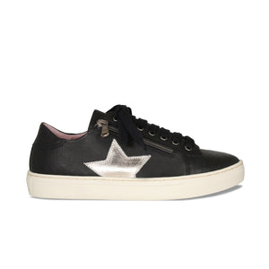Starlight: Black Leather & Metallic Shoes Sole Bliss