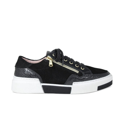 Street: Black Suede & Snake - Chic Sneakers for Bunions | Sole Bliss ...
