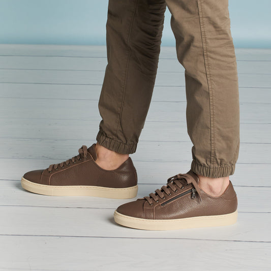 MEN'S Stride: Taupe Leather