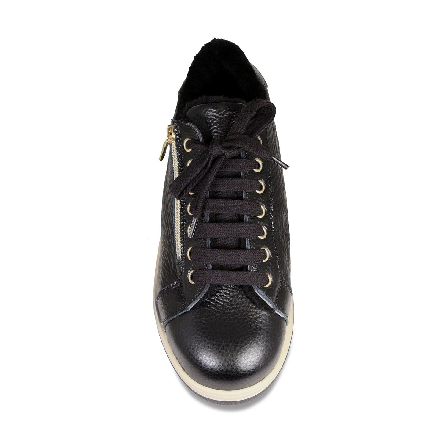 Summit: Black Leather & Shearling Shoes Sole Bliss