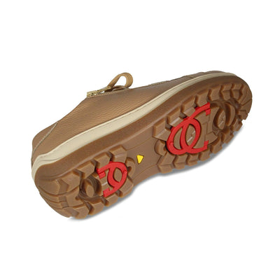 Shoes Summit: Caramel Leather & Shearling Sole Bliss USA