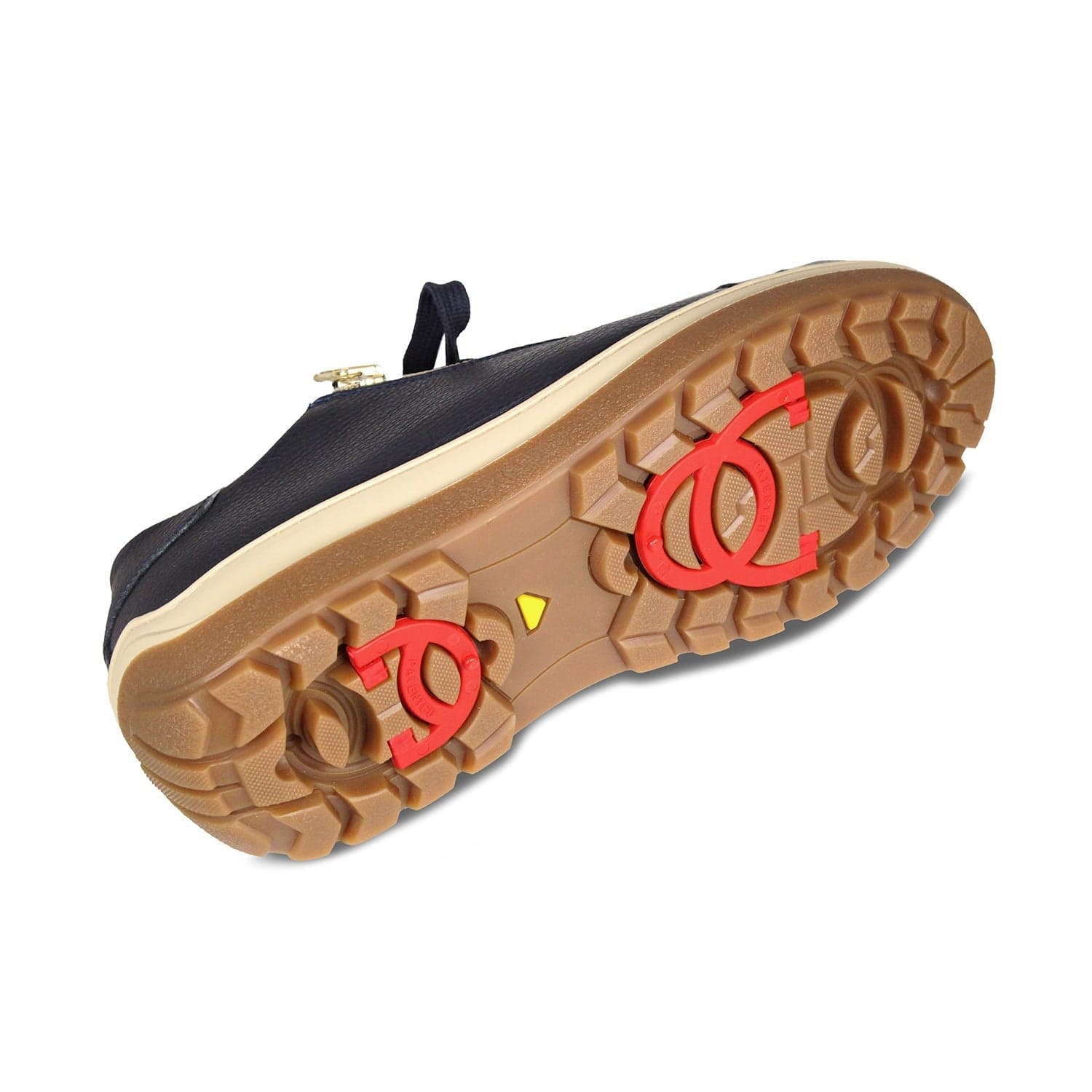 Summit: Navy Leather & Shearling Shoes Sole Bliss