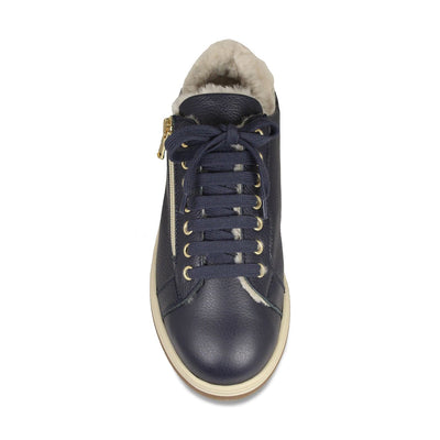 Shoes Summit: Navy Leather & Shearling Sole Bliss USA