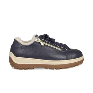 Shoes Summit: Navy Leather & Shearling Sole Bliss USA