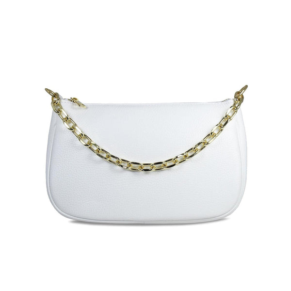 costil COSTIL ハンドバッグ ショルダーバックホワイト白ゴールド金具 Swing: White Leather & Gold – White Shoulder Bag | Sole Bliss