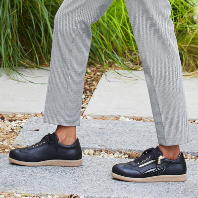 Shoes Swirl: Black Leather & Patent Sole Bliss USA