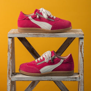 Shoes Swirl: Fuchsia Suede Sole Bliss USA