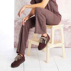 Shoes Swirl: Plum Suede Sole Bliss USA