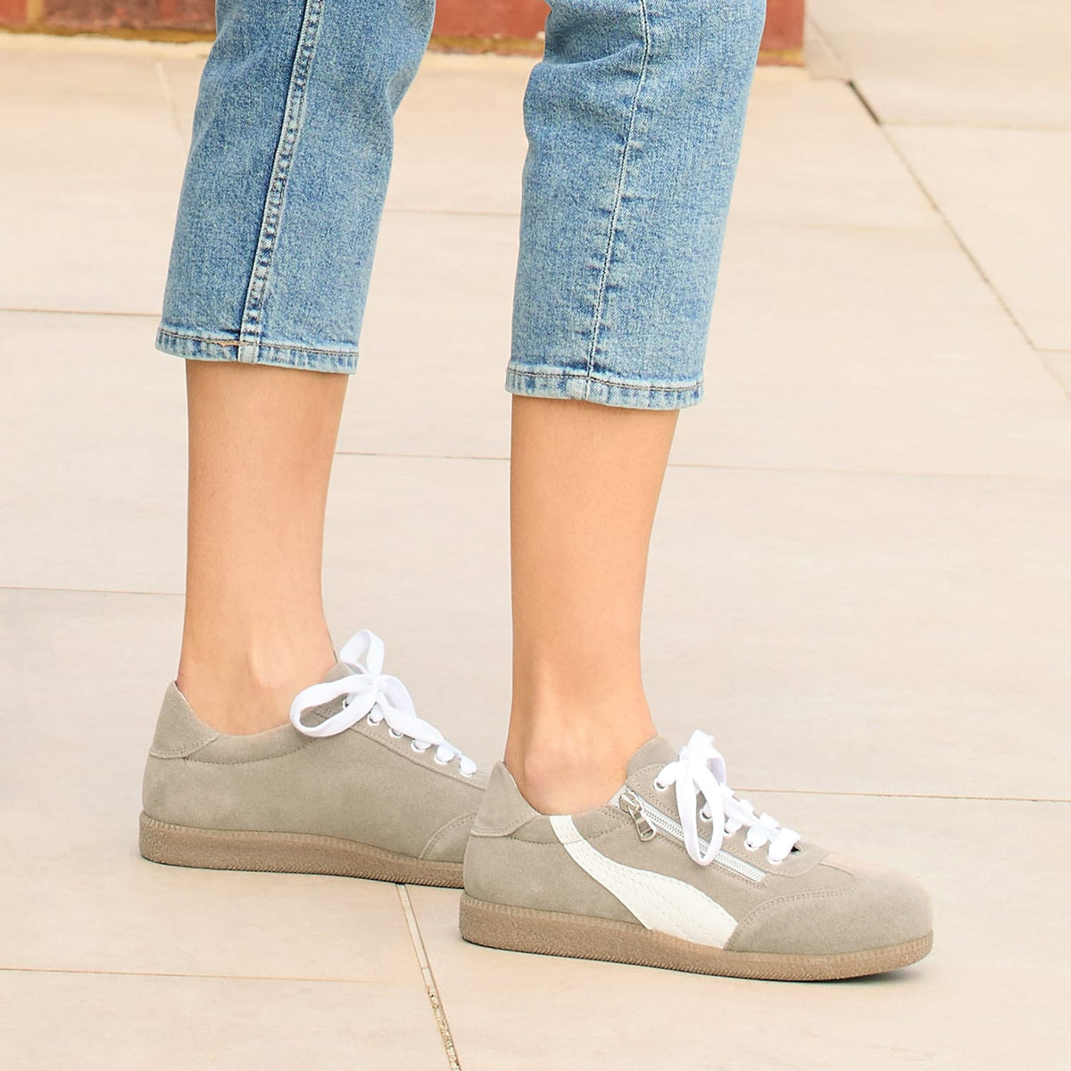 PRE ORDER - Swirl: Taupe Suede Shoes Sole Bliss