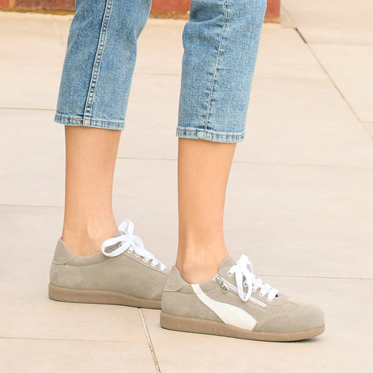 PRE ORDER - Swirl: Taupe Suede Shoes Sole Bliss