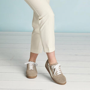 Shoes Swirl: Taupe Suede Sole Bliss USA