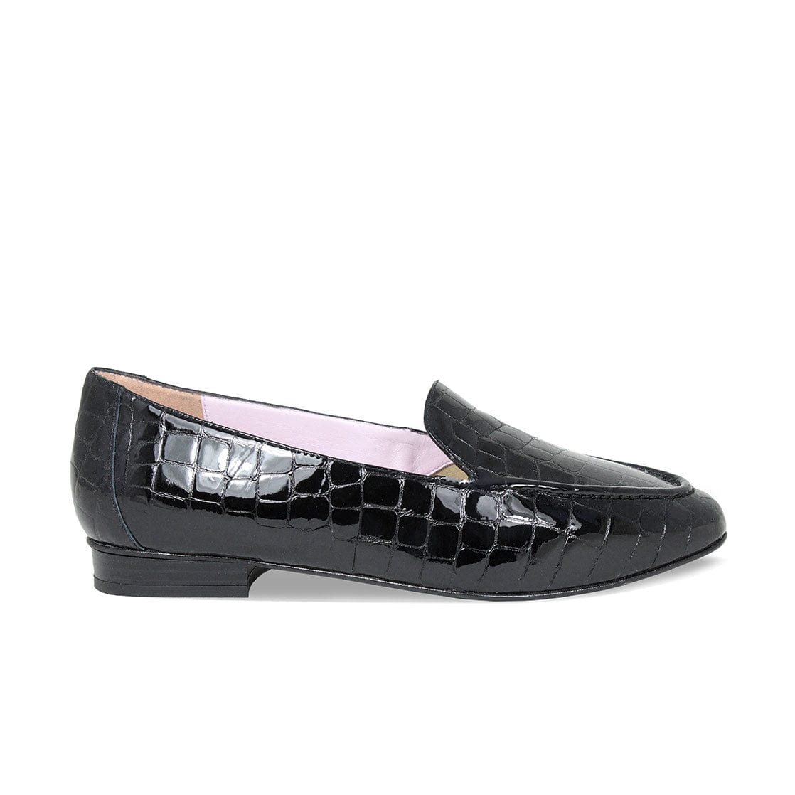 Tabitha: Black Croc Leather - Loafers for Bunions | Sole Bliss USA
