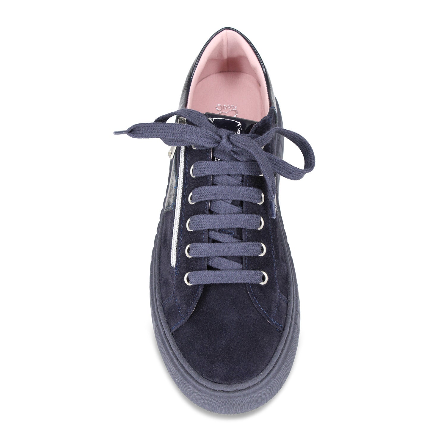 Tempo: Navy Suede & Patent Leather Shoes Sole Bliss