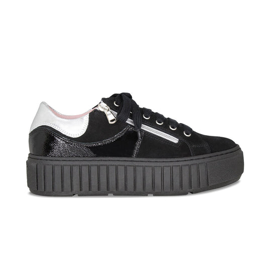 Tempo: Black Suede & Patent Leather Shoes Sole Bliss