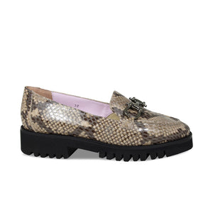 Shoes Terri: Natural Snake Print Leather Sole Bliss USA