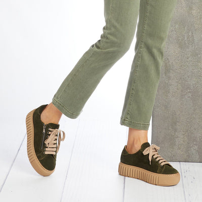 Shoes Track: Olive Suede Sole Bliss USA