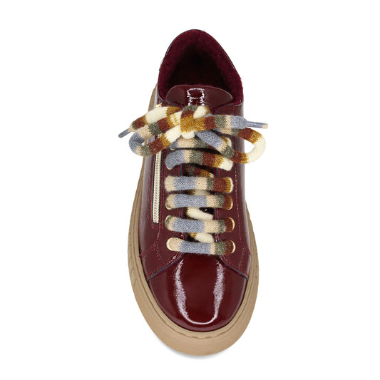 Track-Fur: Burgundy Patent Leather