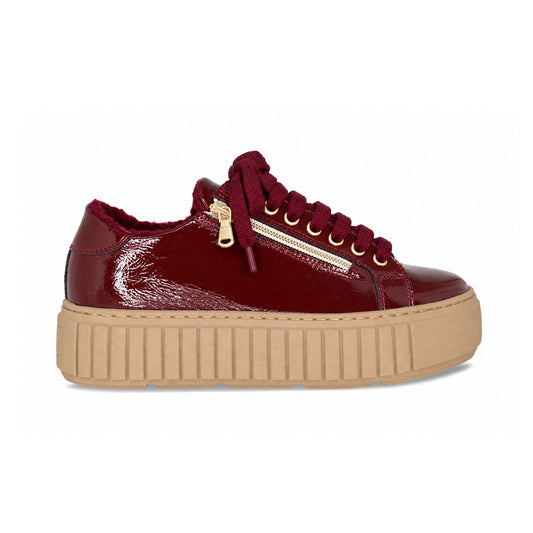 Track-Fur: Burgundy Patent Leather