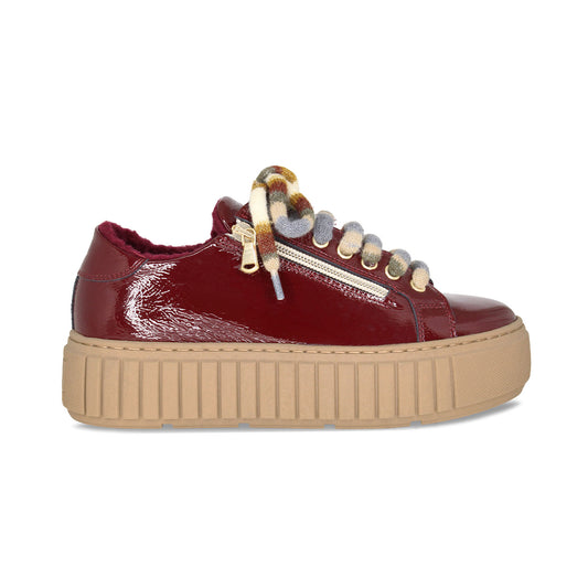 Track-Fur: Burgundy Patent Leather