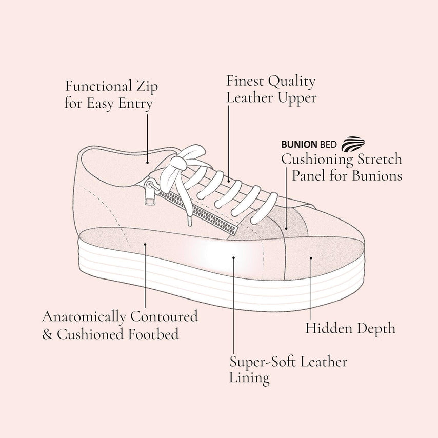 Jazz: White Leather & Silver Shoes Sole Bliss