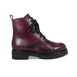 Boots Tread: Plum Leather Sole Bliss USA