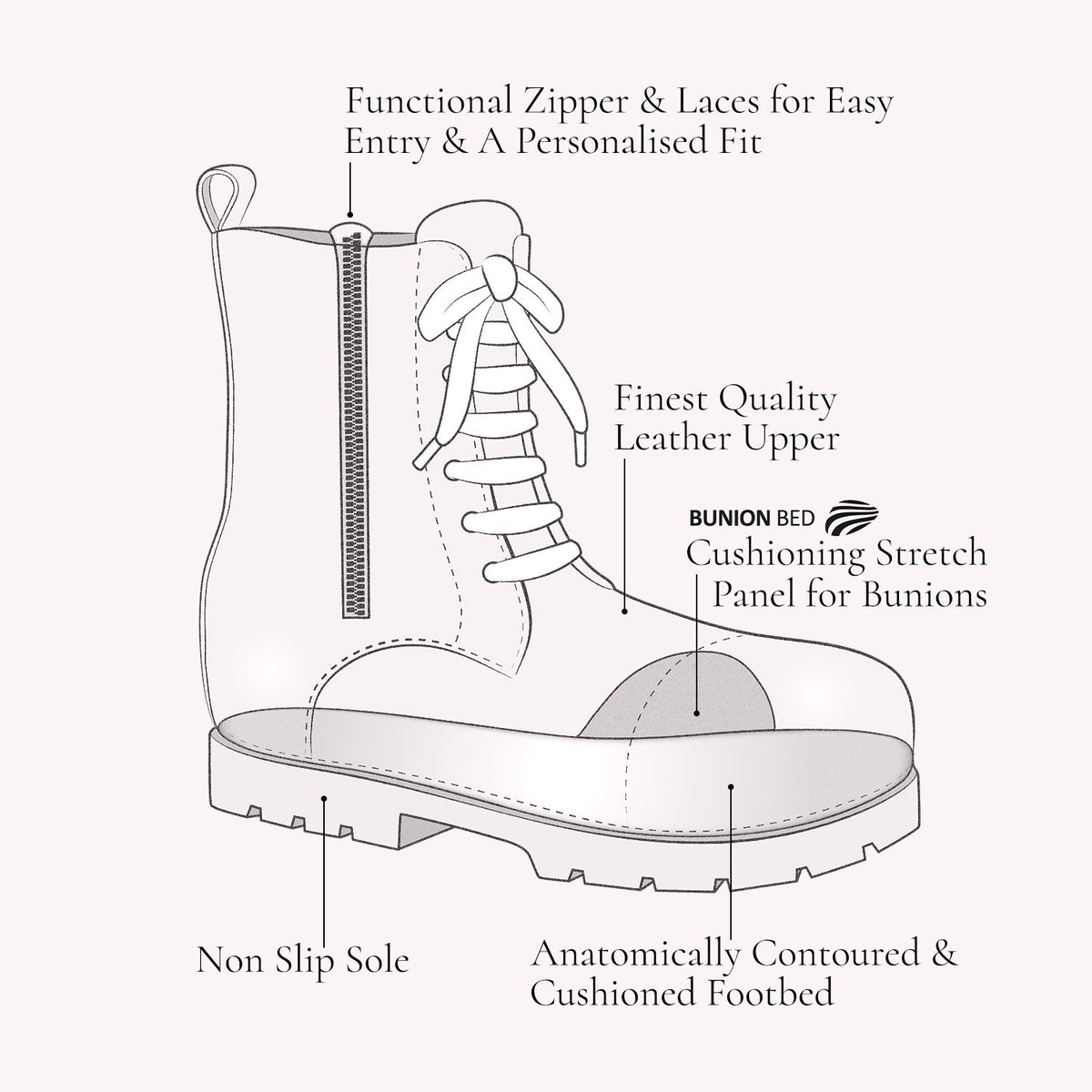 Fjord: Black Patent Boots Sole Bliss