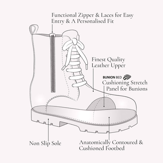 Fjord: Bordeau Patent Boots Sole Bliss