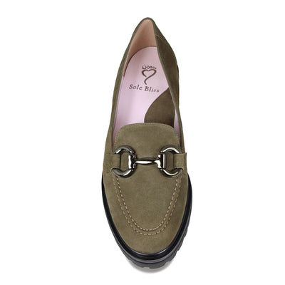 Shoes Treasure: Olive Suede Sole Bliss USA