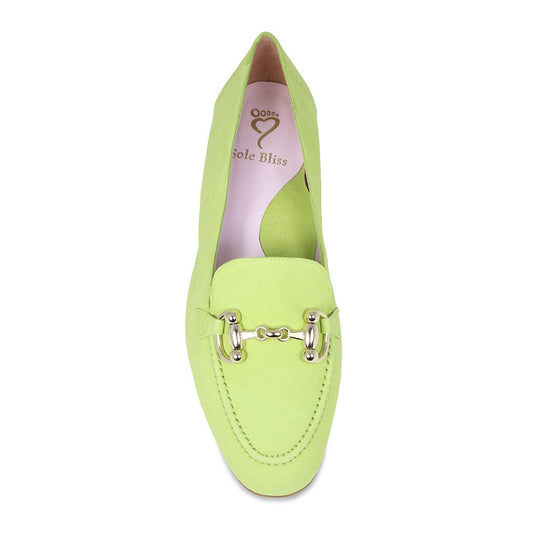 Trinity: Lime Suede Shoes Sole Bliss