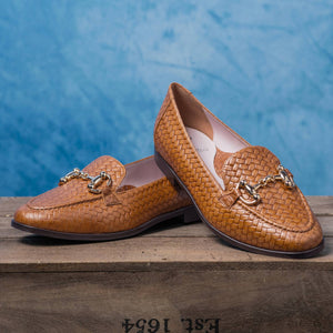 Shoes Triumph: Tan Weave Leather Sole Bliss USA