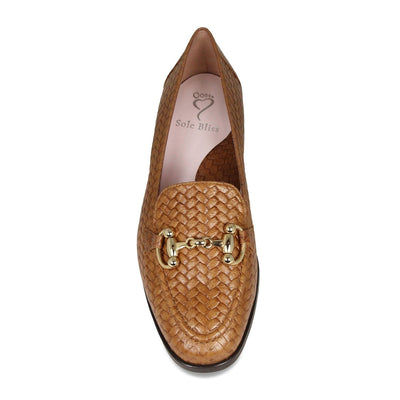 Shoes Triumph: Tan Weave Leather Sole Bliss USA