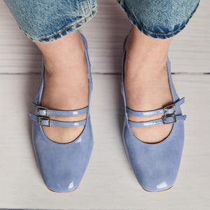 Shoes Opera: China Blue Patent Leather Sole Bliss USA