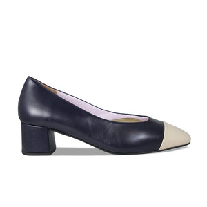 Shoes Valencia: Navy & Cream Leather Sole Bliss USA