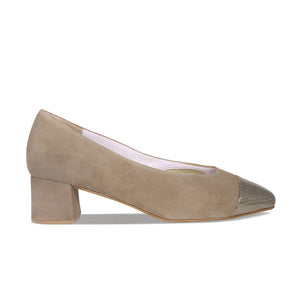Shoes Valencia: Taupe Suede & Snake Sole Bliss USA