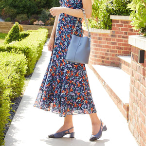 Shoes Venus: Denim Leather & Navy Patent Sole Bliss USA