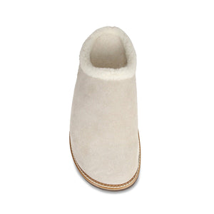Shoes Snug: Cream Suede & Wool Sole Bliss USA
