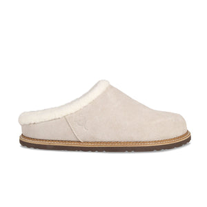 Shoes Snug: Cream Suede & Wool Sole Bliss USA