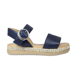 Shoes Walker: Navy Leather Sole Bliss USA