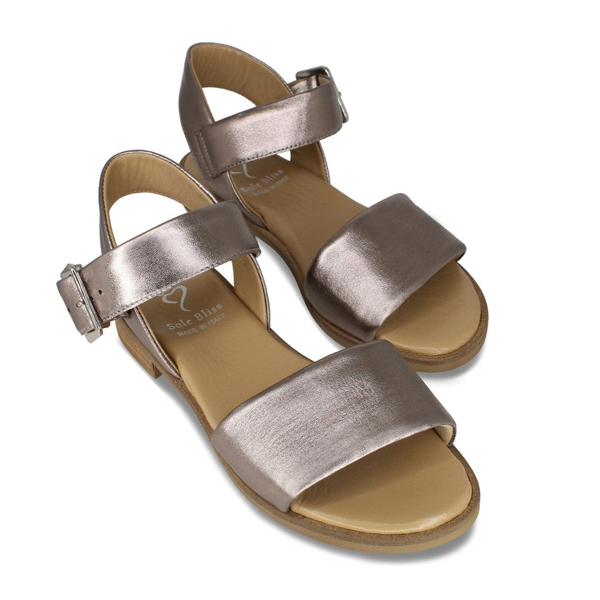 Walkway: Bronze Leather Shoes Sole Bliss