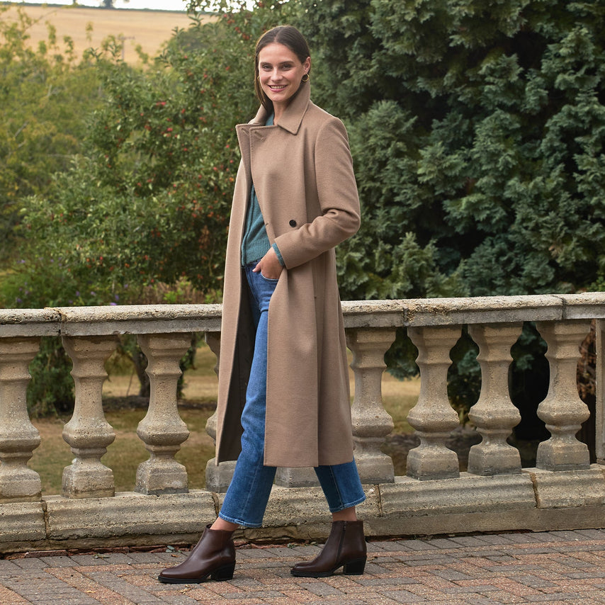 Winona: Chestnut Leather Boots Sole Bliss