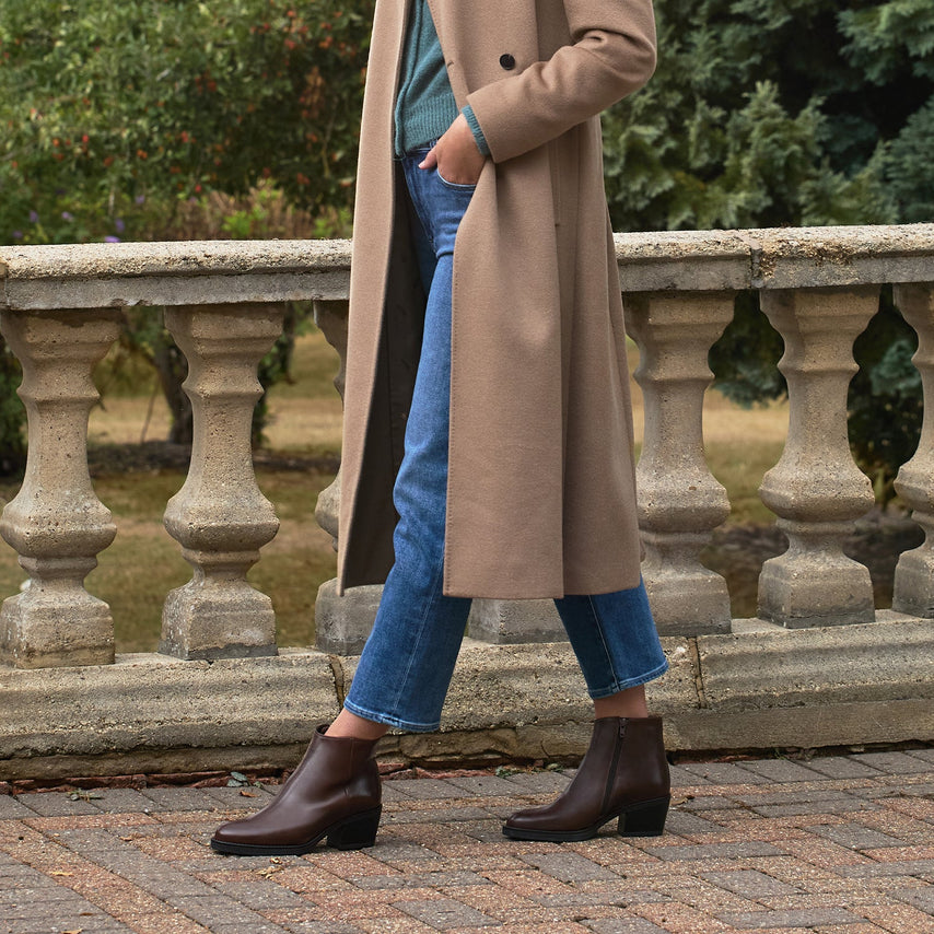 Winona: Chestnut Leather Boots Sole Bliss
