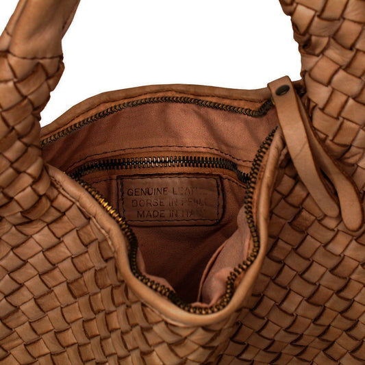 Bronte: Tan Weave Leather
