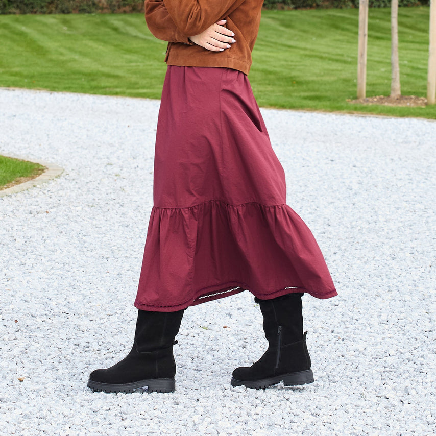 Wynter: Black Suede & Shearling Boots Sole Bliss