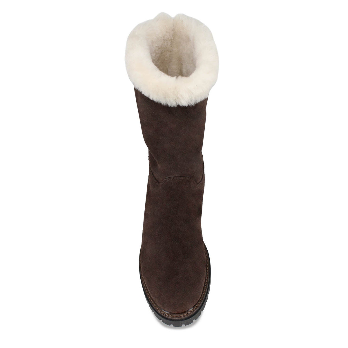 Wynter: Chocolate Brown Suede & Shearling Boots Sole Bliss