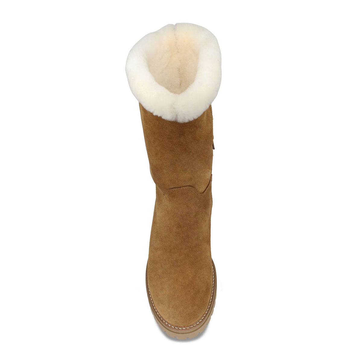 Wynter: Tan Suede & Shearling Boots Sole Bliss