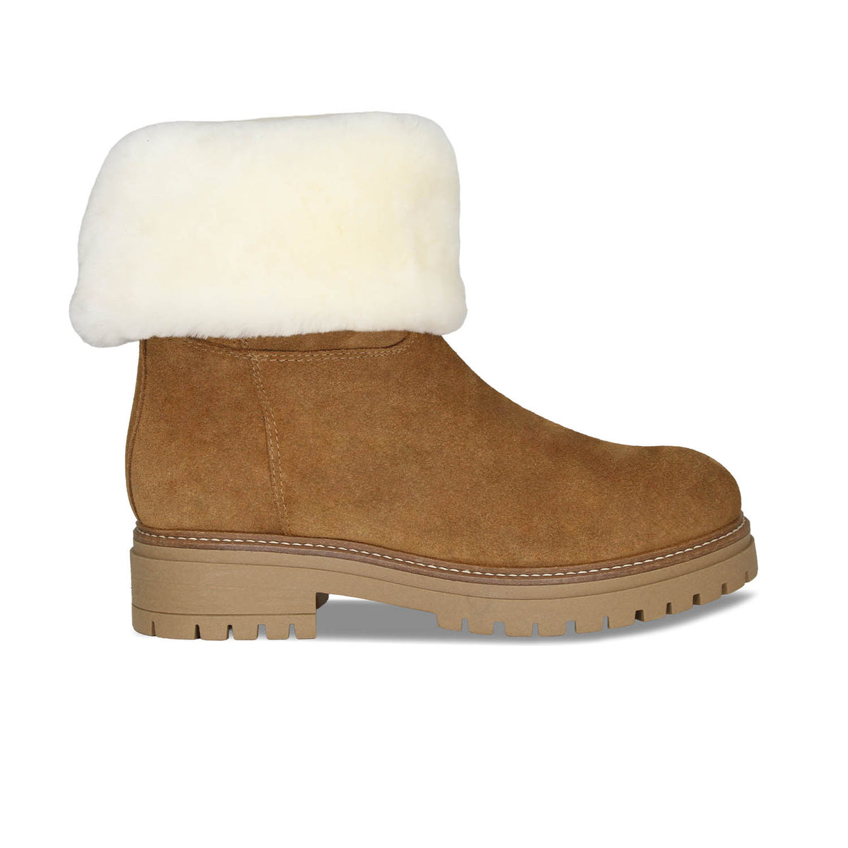 Wynter: Tan Suede & Shearling Boots Sole Bliss