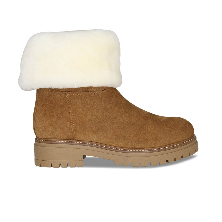 Wynter: Tan Suede & Shearling Boots Sole Bliss