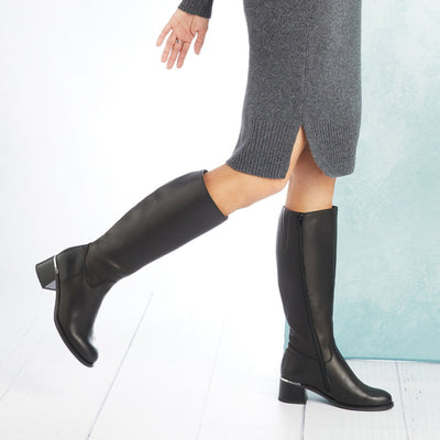 Boots Zara: Black Leather Sole Bliss USA